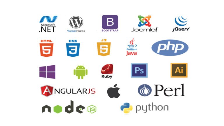 Web development technologies and software logos