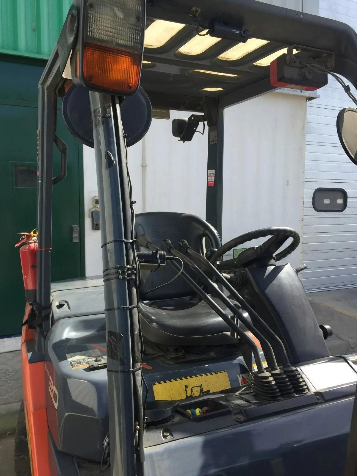 Forklift fitted with a camera recording system in Dubai